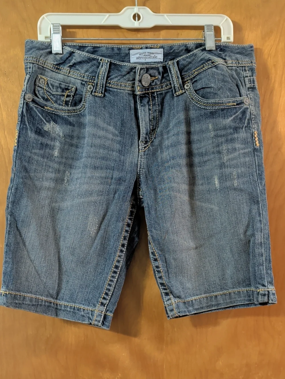 Aéropostale Medium Wash Denim Bermuda Shorts